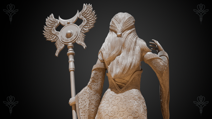 Acadia Studios - Tara Elven Queen - 32/75/100mm DnD/TTRPG Figure/Miniature - Helios3DPrinting