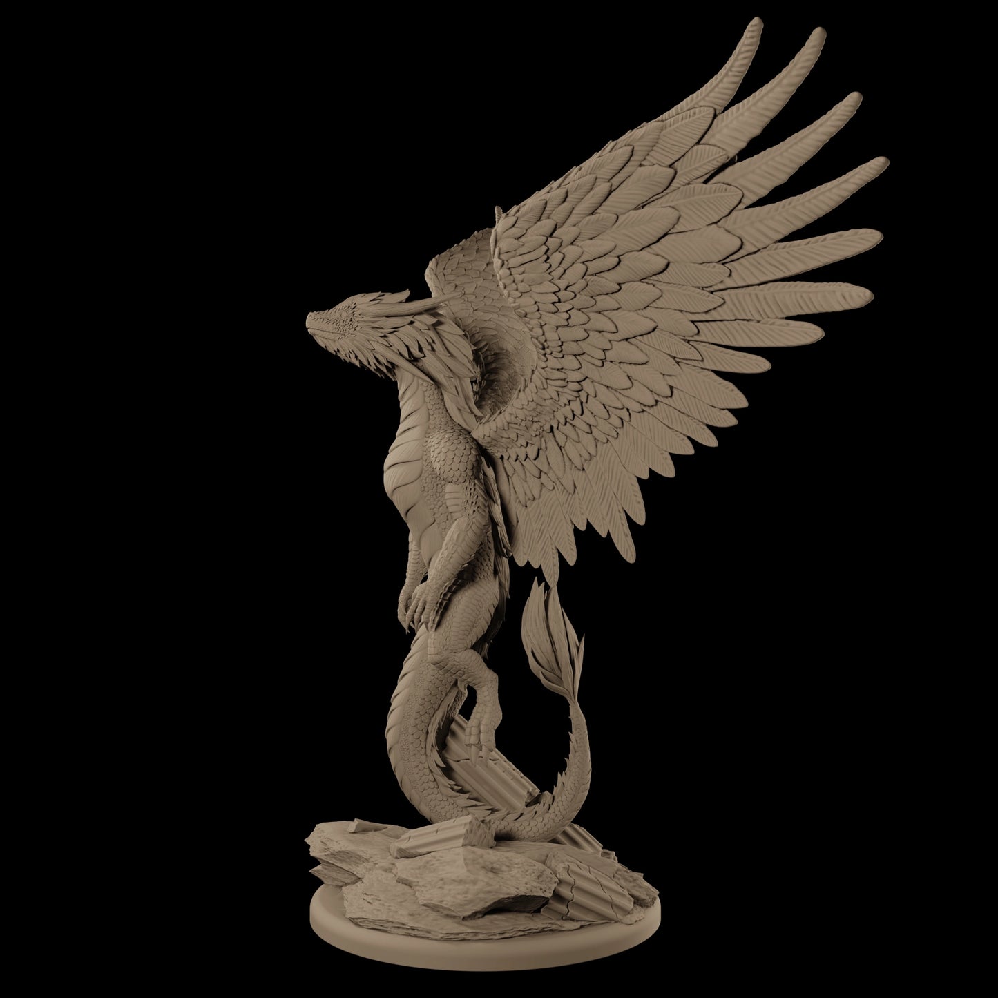 JS 3D Designs - Feathered Dragon - DnD/TTRPG Figure/Miniature