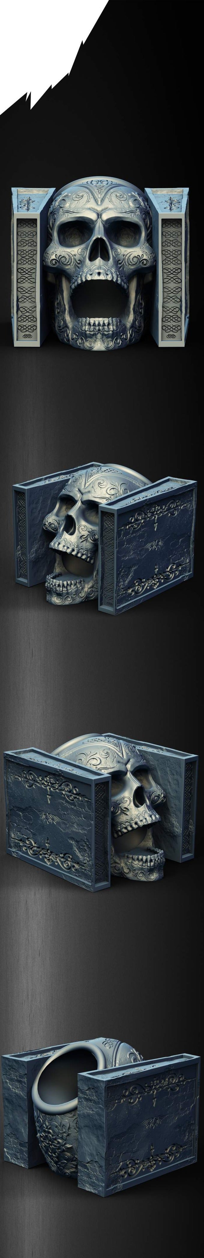 Slope3D - Royal Skull (Pillars) Dice Tower - DnD/TTRPG/Roleplaying/Wargames