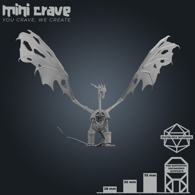 Mini Crave - Xiona Undeads - Dragon - DnD/TTRPG Figure/Miniature