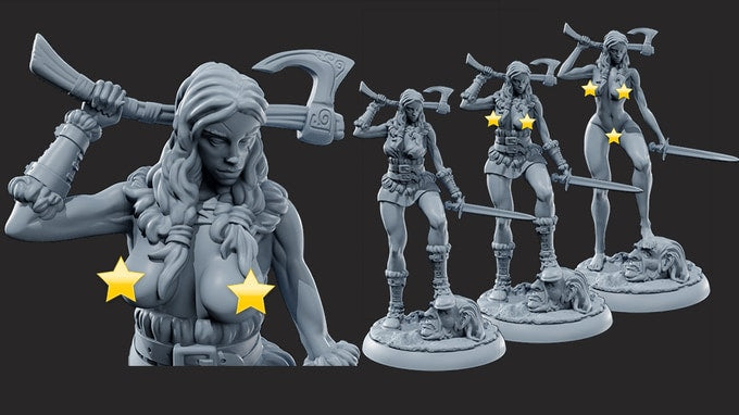 Gaia Miniatures - Galica, Barbarian - 120mm Pin Up/Figure/Model/Diorama