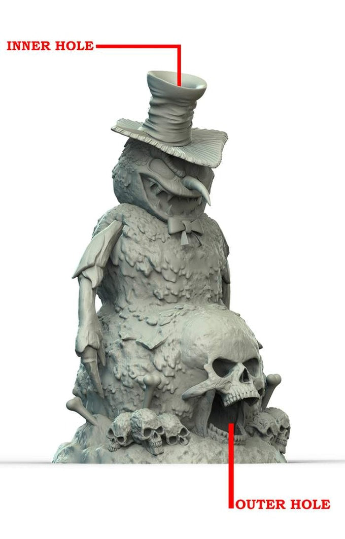 Slope3D - Skull Snowman Dice Tower - DnD/TTRPG/Roleplaying/Wargames