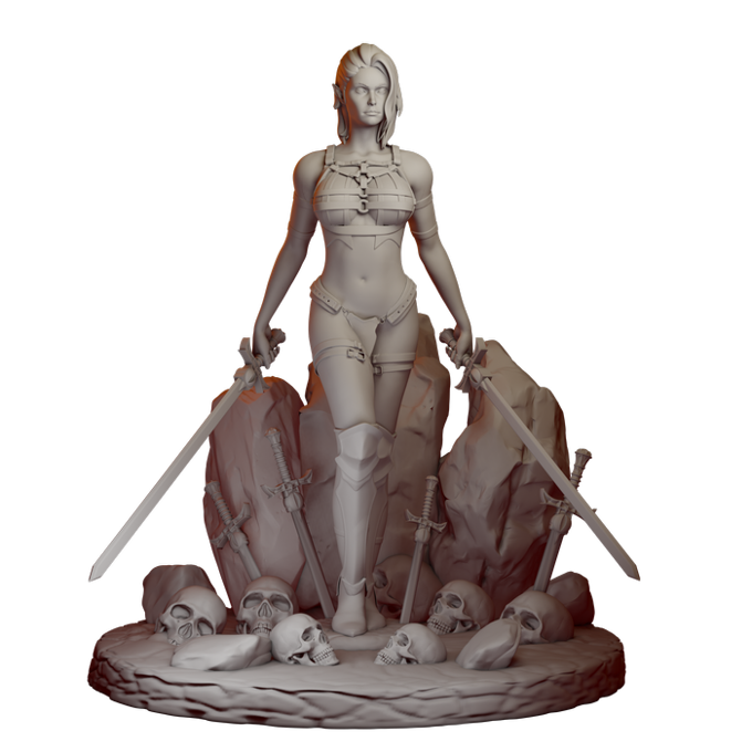 Dimi Mini - Dark Elf Warrior Amara Darkshadow - 32/75mm Pin Up/Figure/Model/Diorama
