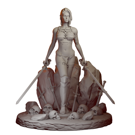 Dimi Mini - Dark Elf Warrior Amara Darkshadow - 32/75mm Pin Up/Figure/Model/Diorama