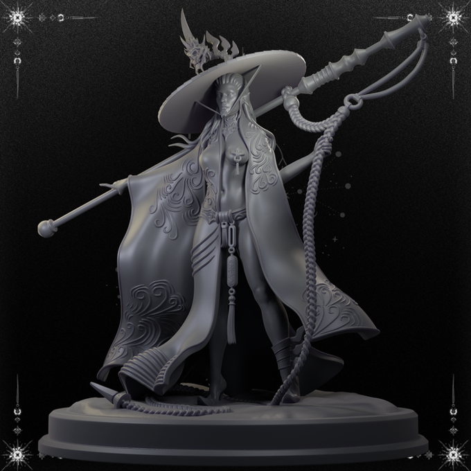Black Fins Miniatures - Shen, Spirit of Mysticism - 75mm Pin Up/Figure/Model/Diorama