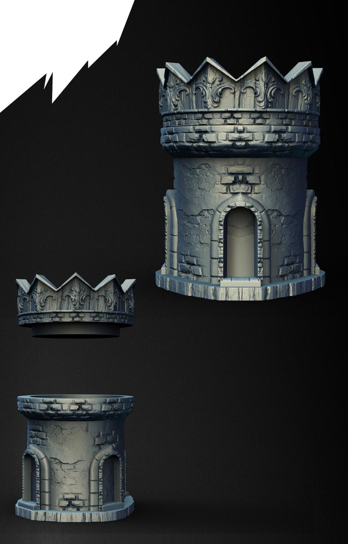 Slope3D - Royal Skull Dice Box/Case - DnD/TTRPG/Roleplaying/Wargames