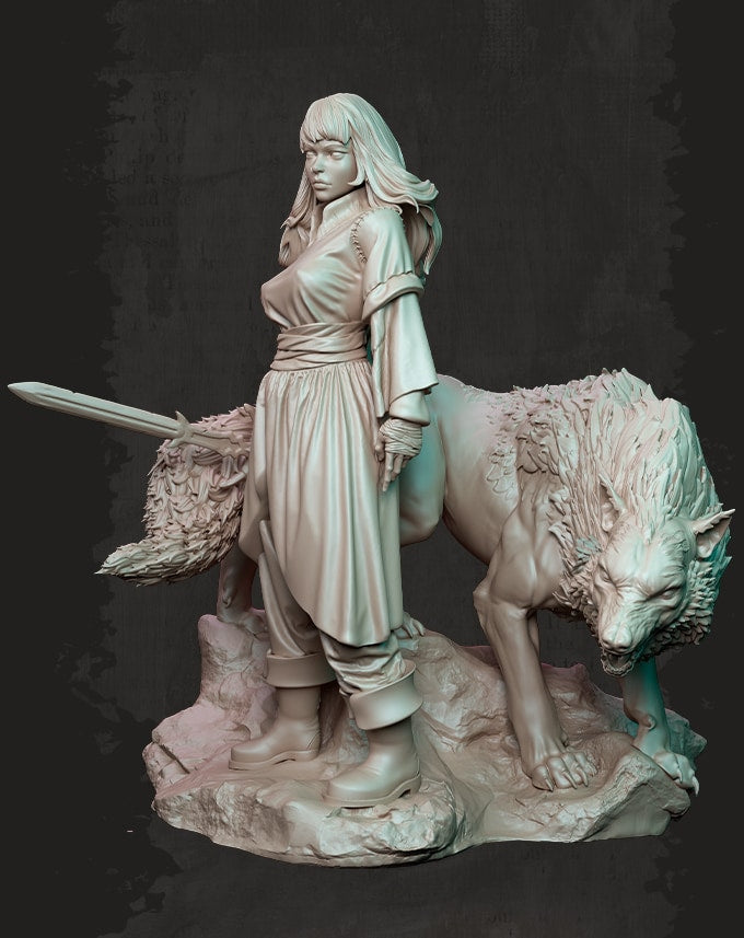 Nocturna - Night of the Wolf Call - 40/80mm Pin Up/Figure/Model/Diorama