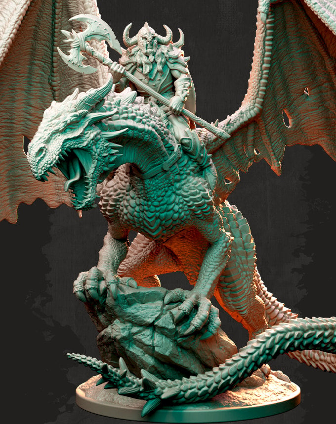 Nocturna - Drakor the Dragonrider - 75mm Pin Up/Figure/Model/Diorama