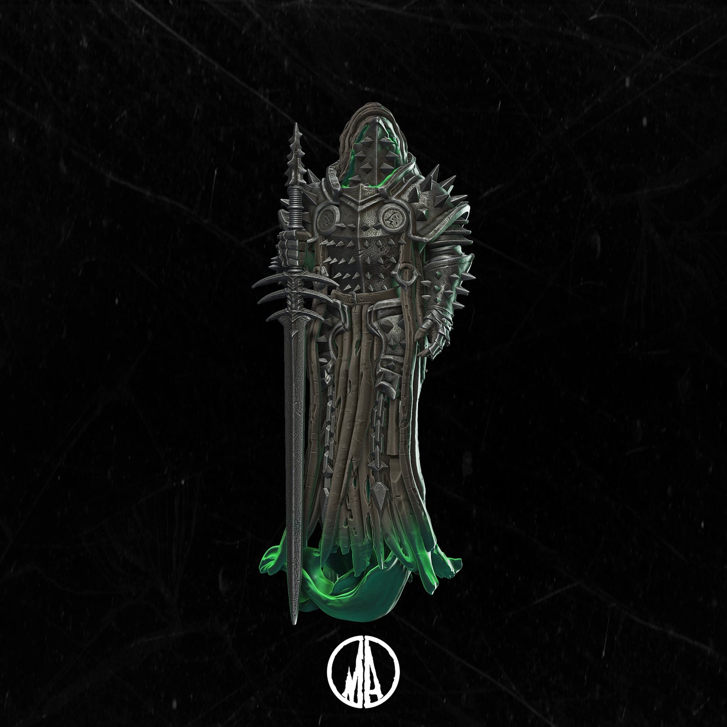 Monolith Arts - Lost Souls II - Damned Swordsman - DnD/TTRPG Figure/Miniature