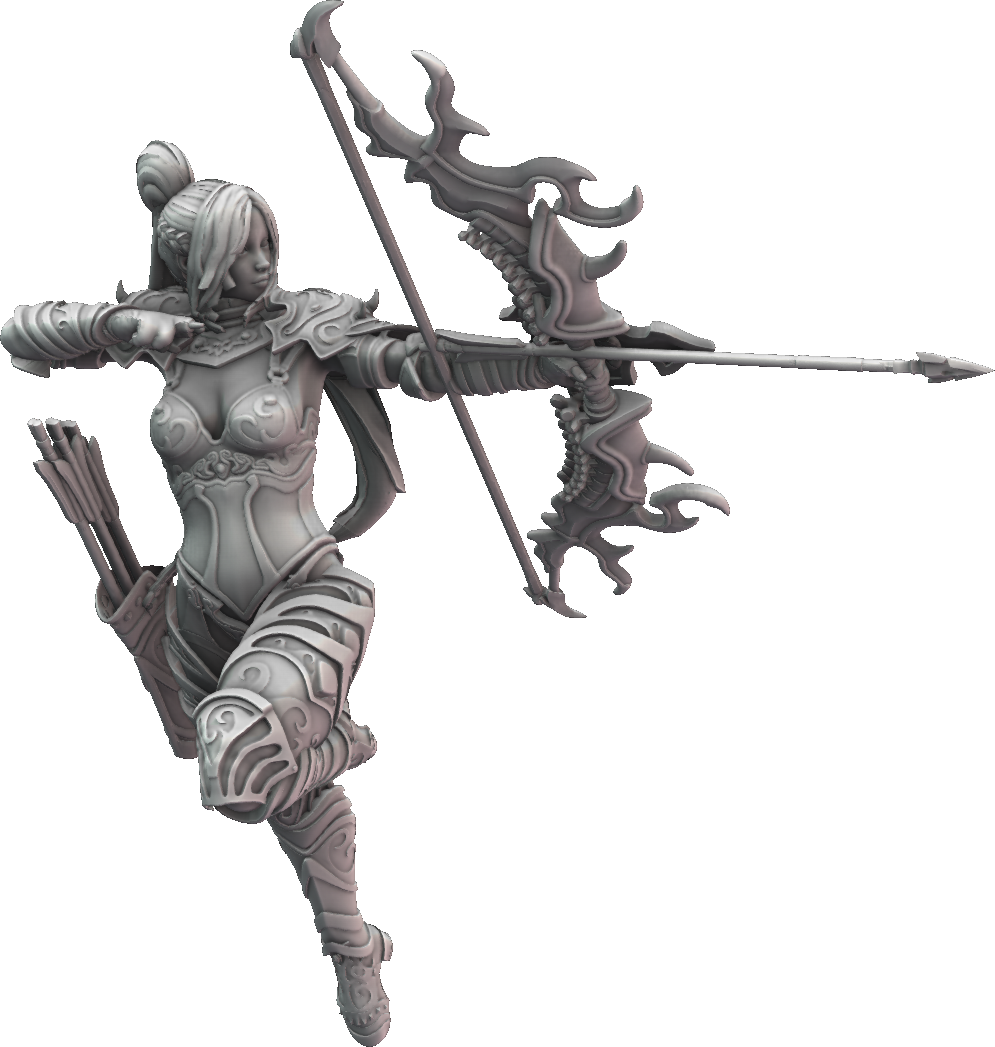 Bunch-O-Minis - Dark Elves of Briarwood - Archer #1 - DnD/TTRPG Figure/Miniature