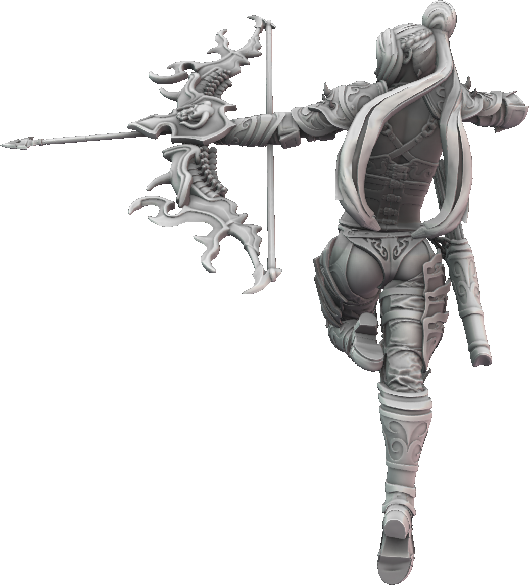 Bunch-O-Minis - Dark Elves of Briarwood - Archer #1 - DnD/TTRPG Figure/Miniature