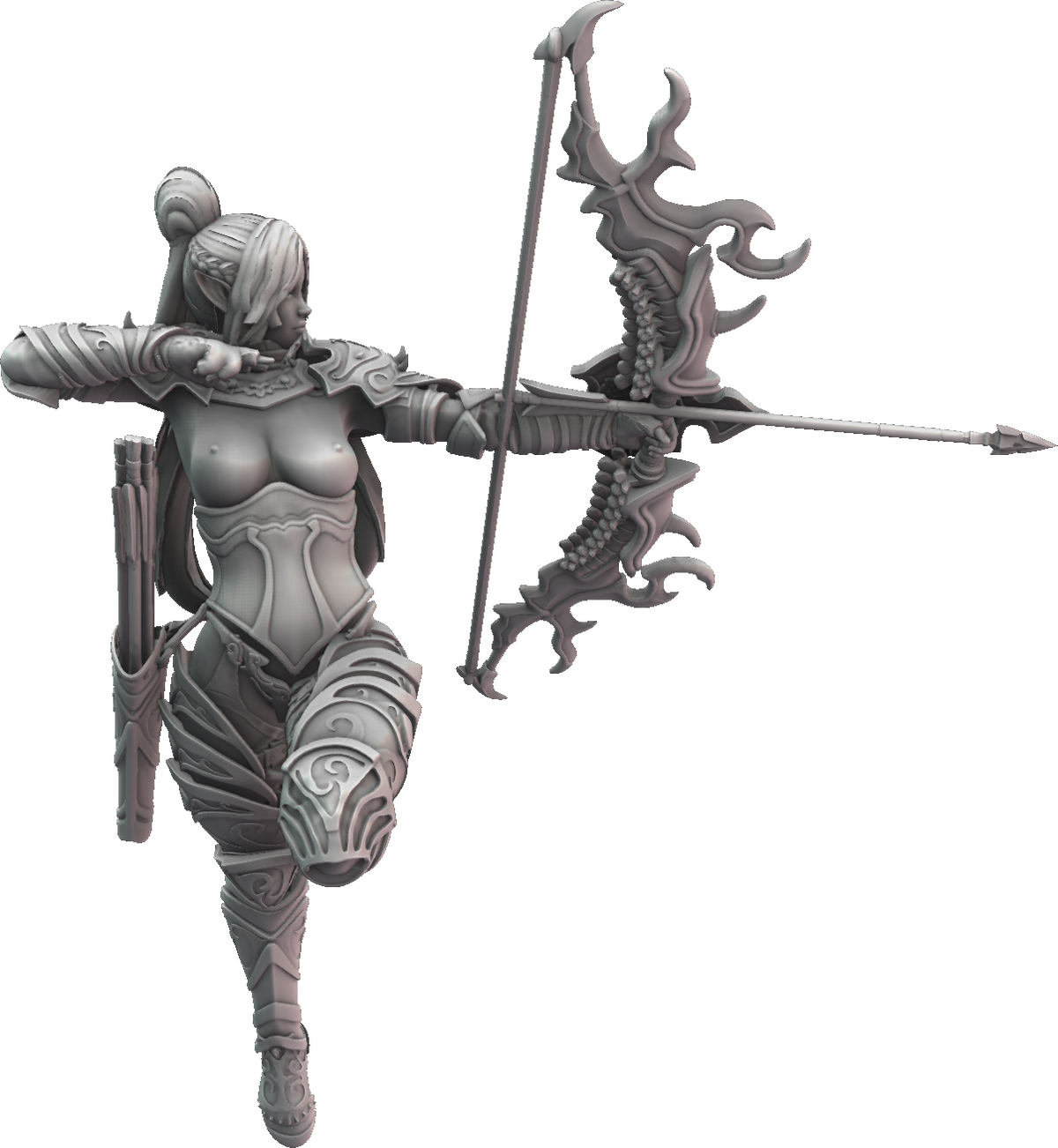 Bunch-O-Minis - Dark Elves of Briarwood - Archer #1 - DnD/TTRPG Figure/Miniature