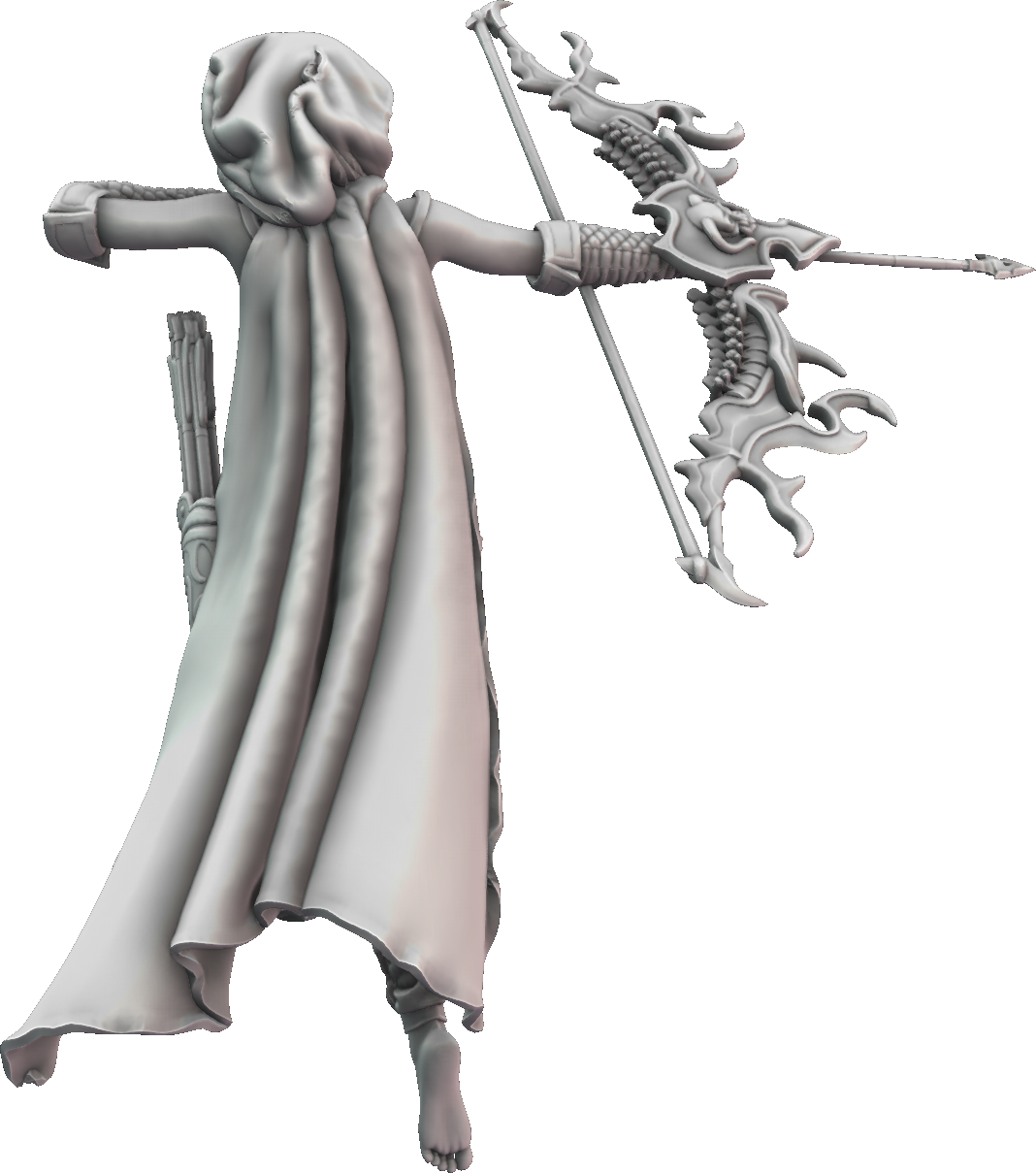 Bunch-O-Minis - Dark Elves of Briarwood - Archer #2 - DnD/TTRPG Figure/Miniature