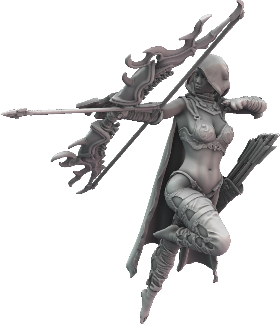 Bunch-O-Minis - Dark Elves of Briarwood - Archer #2 - DnD/TTRPG Figure/Miniature