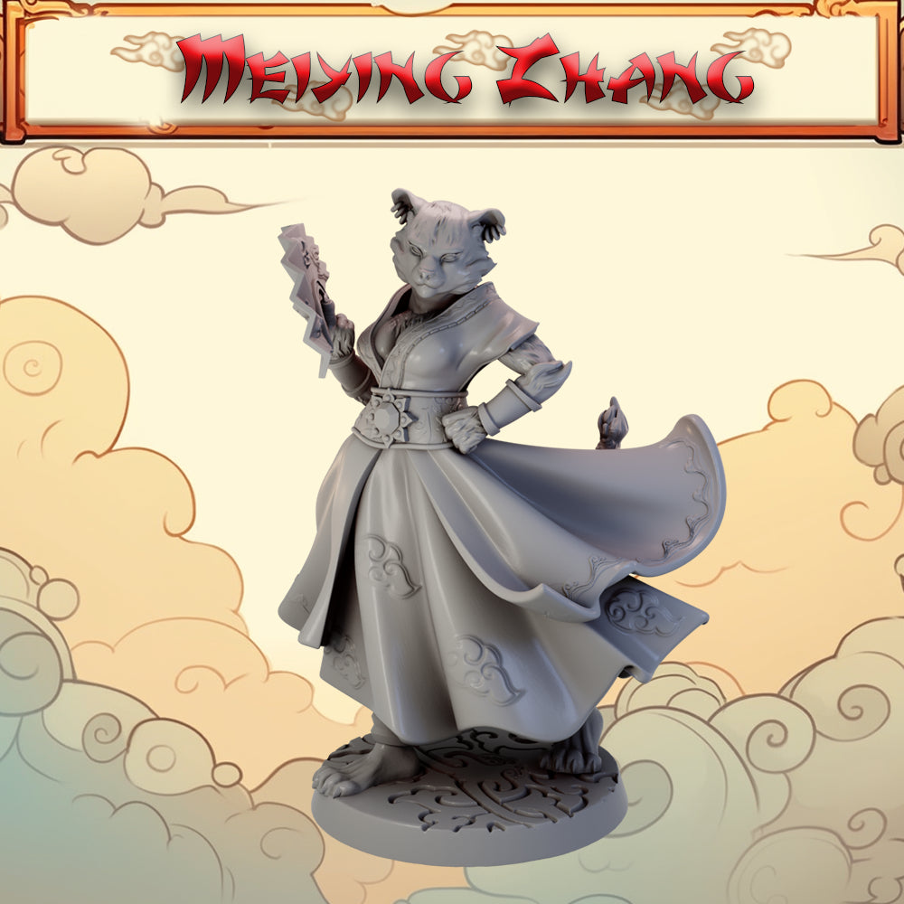 Mojibake - Battle for Xiuyu - Tabaxi Princess #1 - DnD/TTRPG Figure/Miniature - Helios3DPrinting