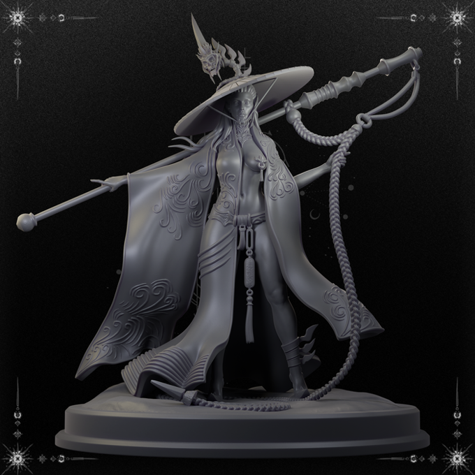 Black Fins Miniatures - Shen, Spirit of Mysticism - 75mm Pin Up/Figure/Model/Diorama