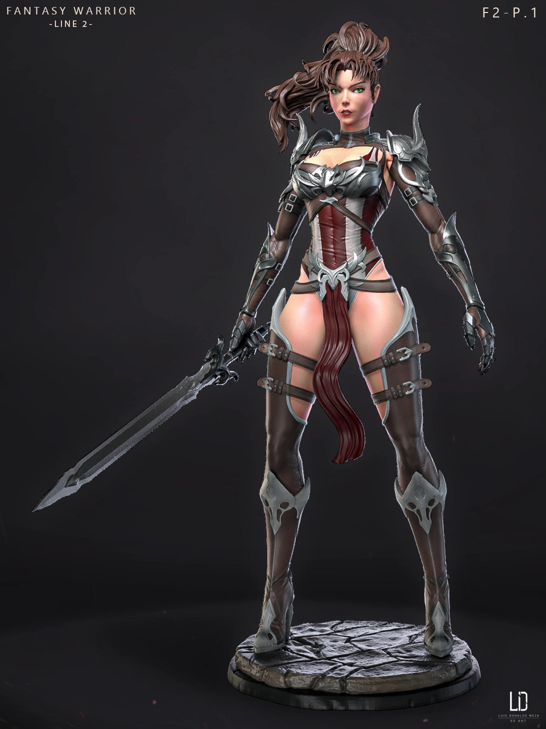 Luis Donaldo Meza - Fantasy Warrior #2.2 - 80mm Pin Up/Figure/Model/Diorama