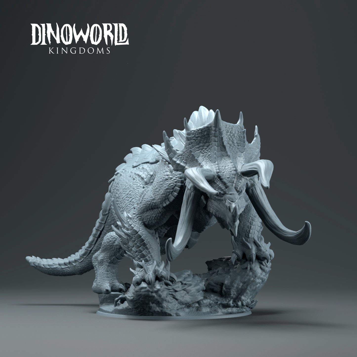 Dinoworld - Kingdoms - Dragon Ceratops Kaiju - DnD/Tabletop/TTRPG Figure Mini