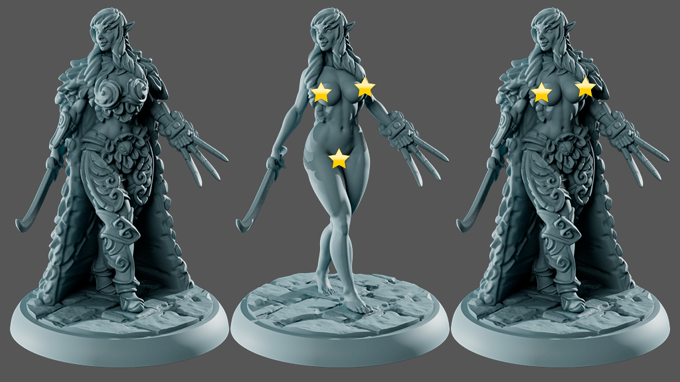 Gaia Miniatures - Elven Forest - Galandra - 75mm Pin Up/Figure/Model/Diorama
