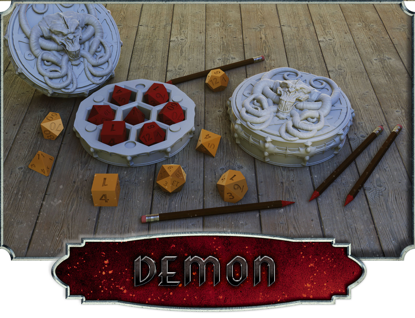Crosslances - Dice Holder - Demon - DnD/TTRPG/Roleplaying/Wargames