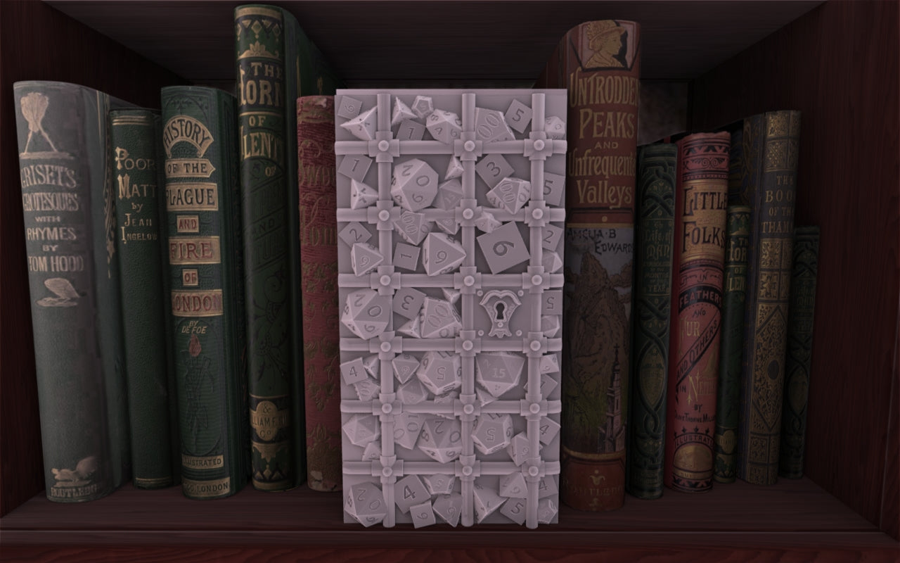 Crosslances - Book Nook/Shelf Insert - Dice Prison