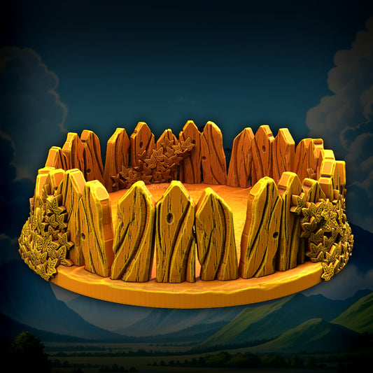 Fantasy3DTabletop - Palisade Dice Tray #2 - DnD/TTRPG/Roleplaying/Wargames