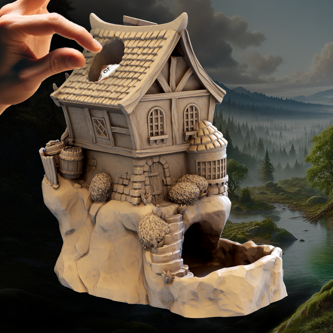 Fantasy3DTabletop - Wanderhearth Dice Tower - DnD/TTRPG/Roleplaying/Wargames
