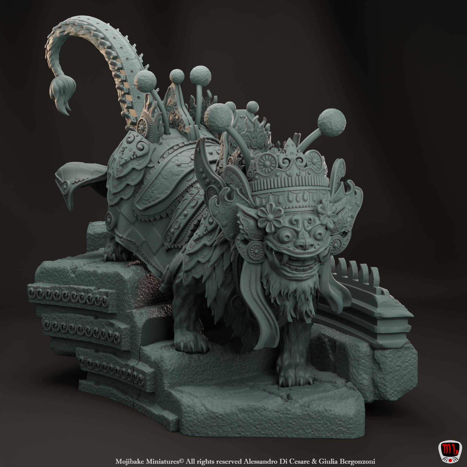 Mojibake - Hidden in the Shadows - Barong, King of Spirits - 120mm Pin Up/Figure/Model/Diorama - Helios3DPrinting