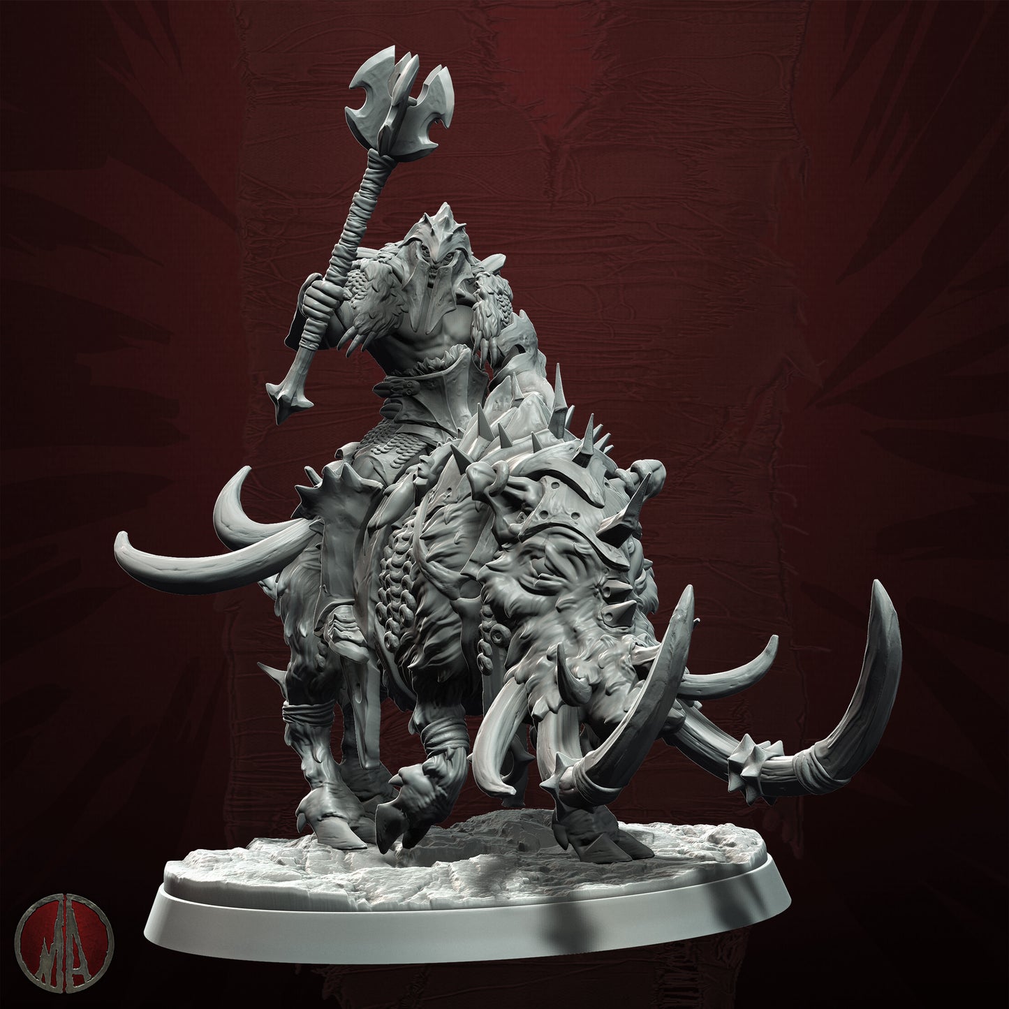 Monolith Arts - Orc Horde - Dire Boar Kugred - DnD/TTRPG Figure/Miniature