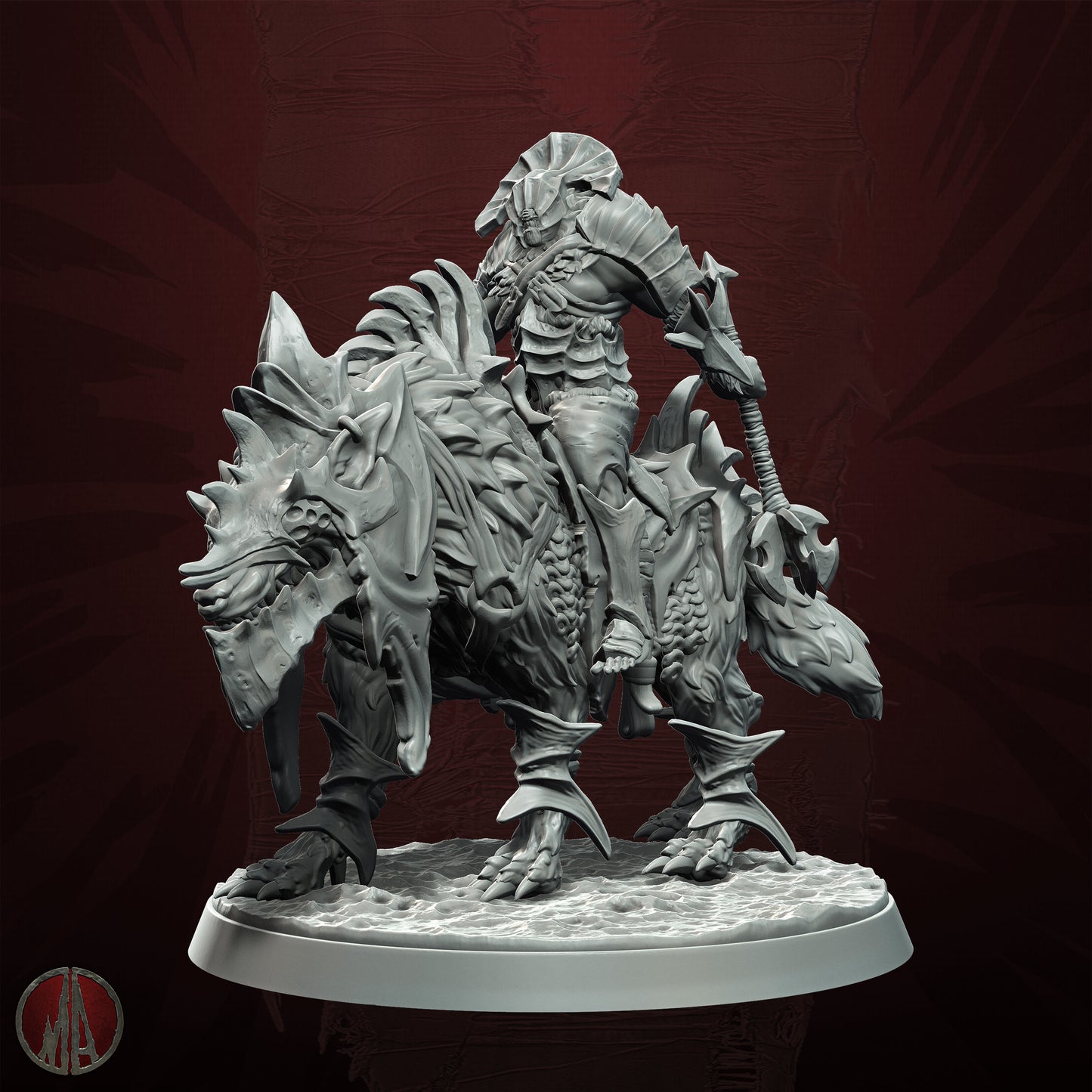 Monolith Arts - Orc Horde - Dire Wolf Ugmuz - DnD/TTRPG Figure/Miniature