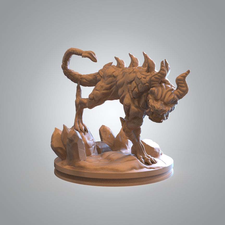 Mojibake - Battle for Genbushan - Hellhound - DnD/TTRPG Figure/Miniature - Helios3DPrinting