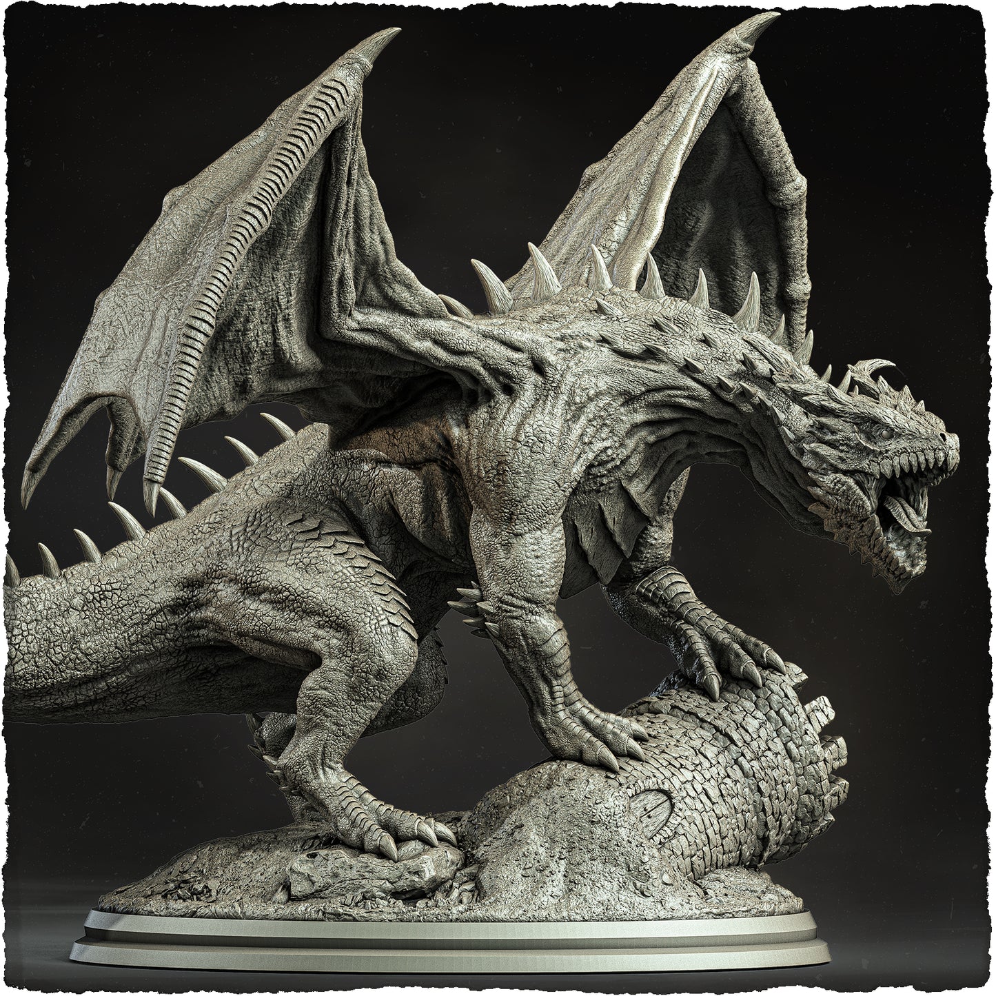 Evox Arts - Arcanterra #1 - Emerald Dragon - DnD/TTRPG Figure/Miniature