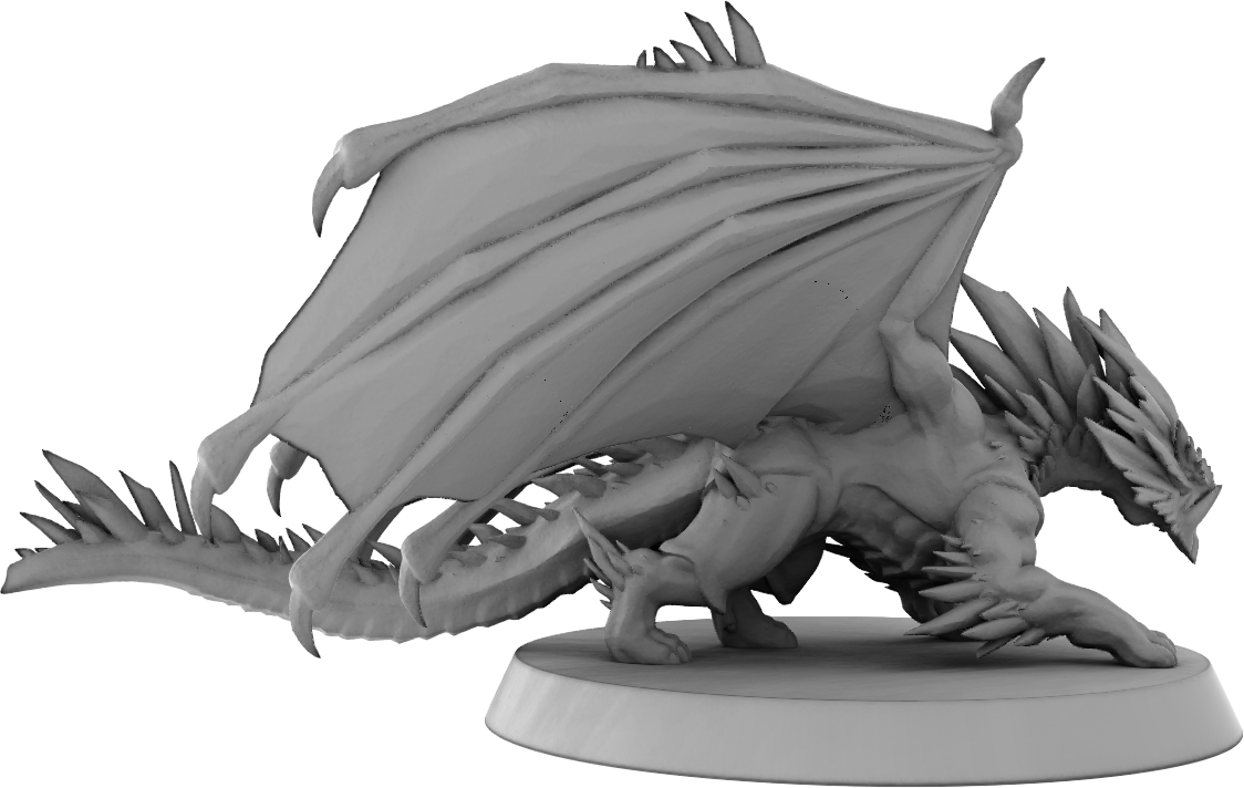 Klaus - Young White Dragon #1 - 3 Poses - DnD/TTRPG Figure/Miniature - Helios3DPrinting