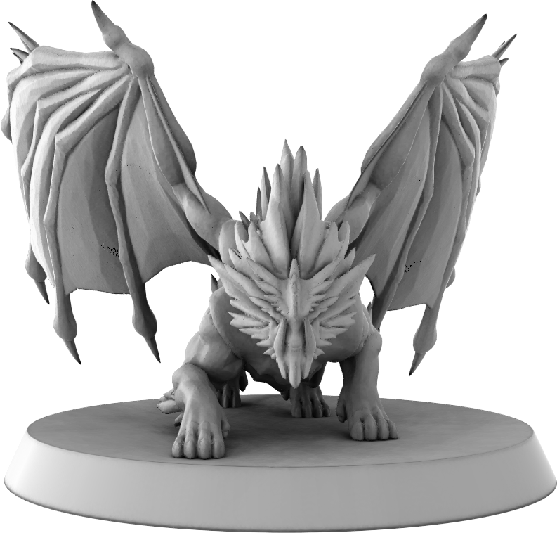 Klaus - Young White Dragon #1 - 3 Poses - DnD/TTRPG Figure/Miniature - Helios3DPrinting
