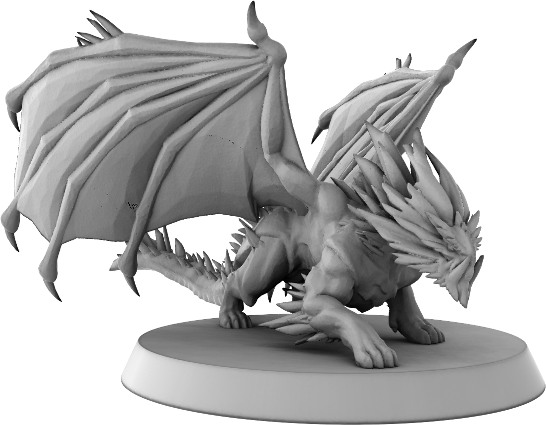 Klaus - Young White Dragon #1 - 3 Poses - DnD/TTRPG Figure/Miniature - Helios3DPrinting