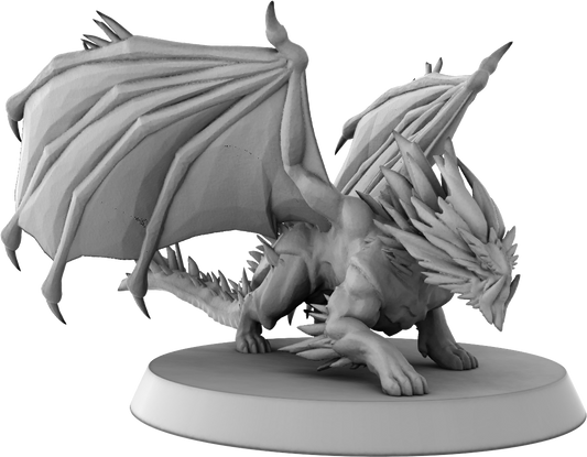 Klaus - Young White Dragon #1 - 3 Poses - DnD/TTRPG Figure/Miniature - Helios3DPrinting