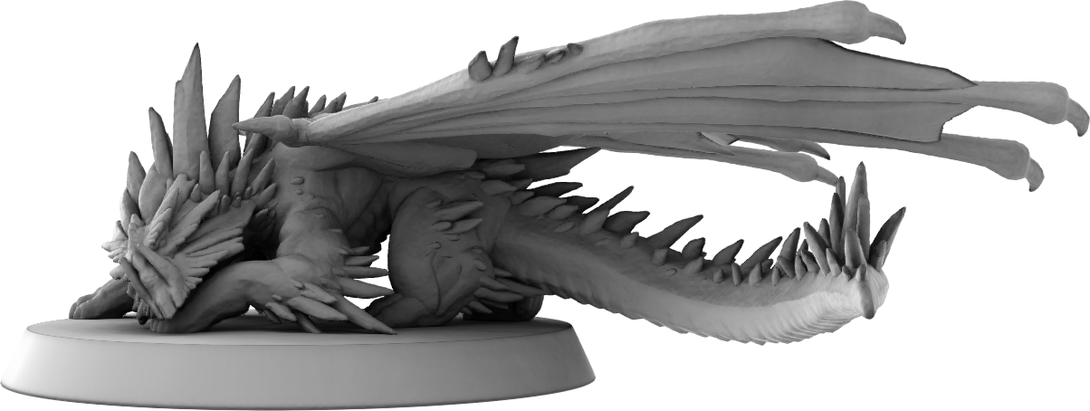 Klaus - Young White Dragon #1 - 3 Poses - DnD/TTRPG Figure/Miniature - Helios3DPrinting