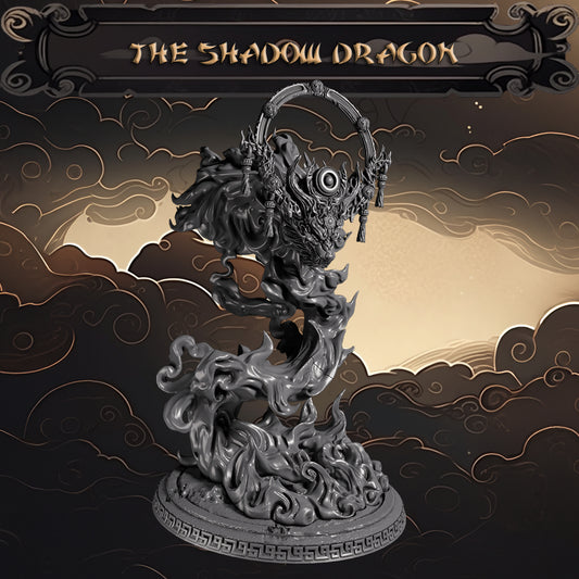 Mojibake - Battle for Xiuyu - Shadow Elemental Dragon - DnD/TTRPG Figure/Miniature - Helios3DPrinting