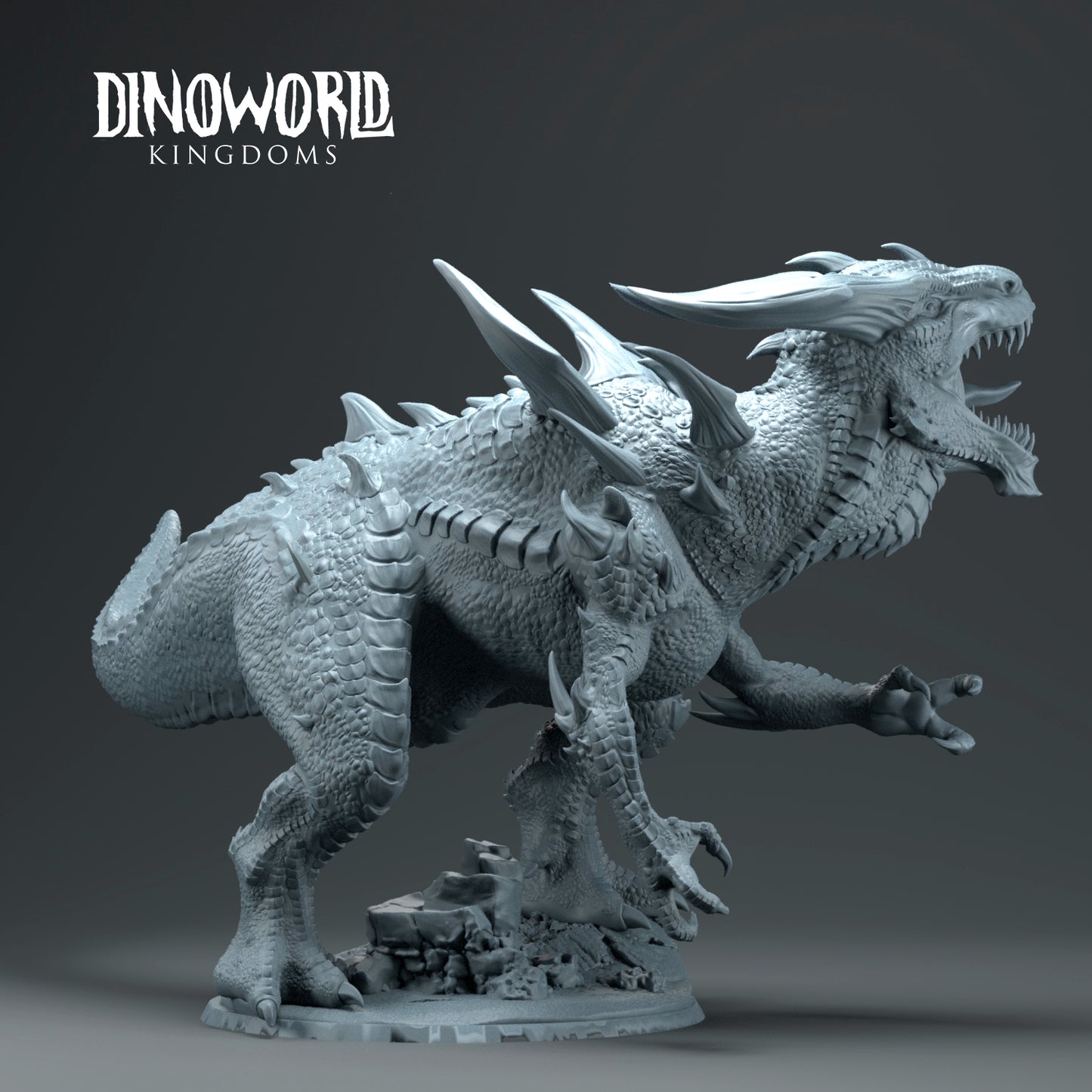 Dinoworld - Kingdoms - Dragon T-Rex Kaiju - DnD/Tabletop/TTRPG Figure Miniature