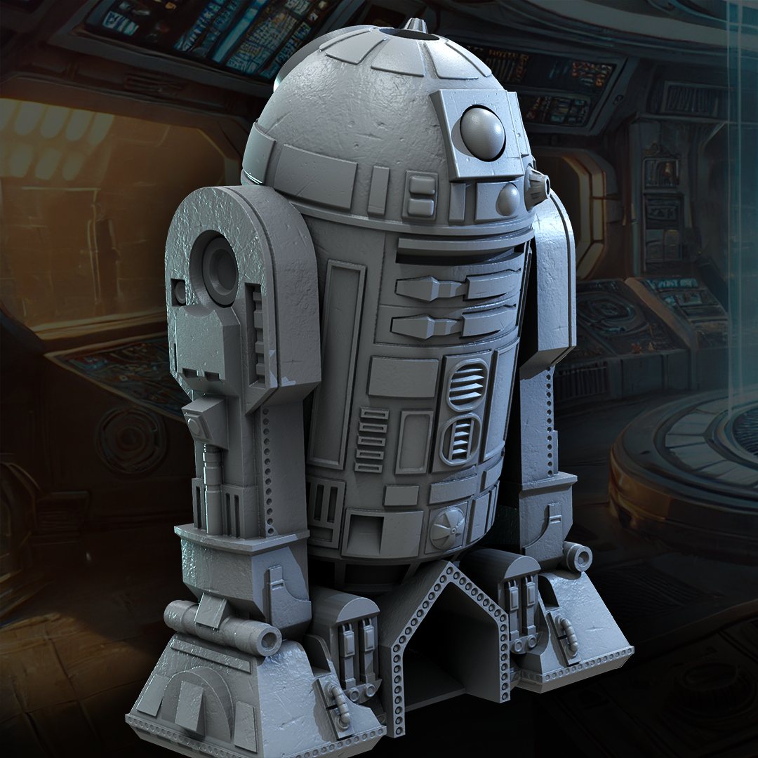 Fantasy3DTabletop - R2-D2 Droid Dice Tower - DnD/TTRPG/Roleplaying/Wargames