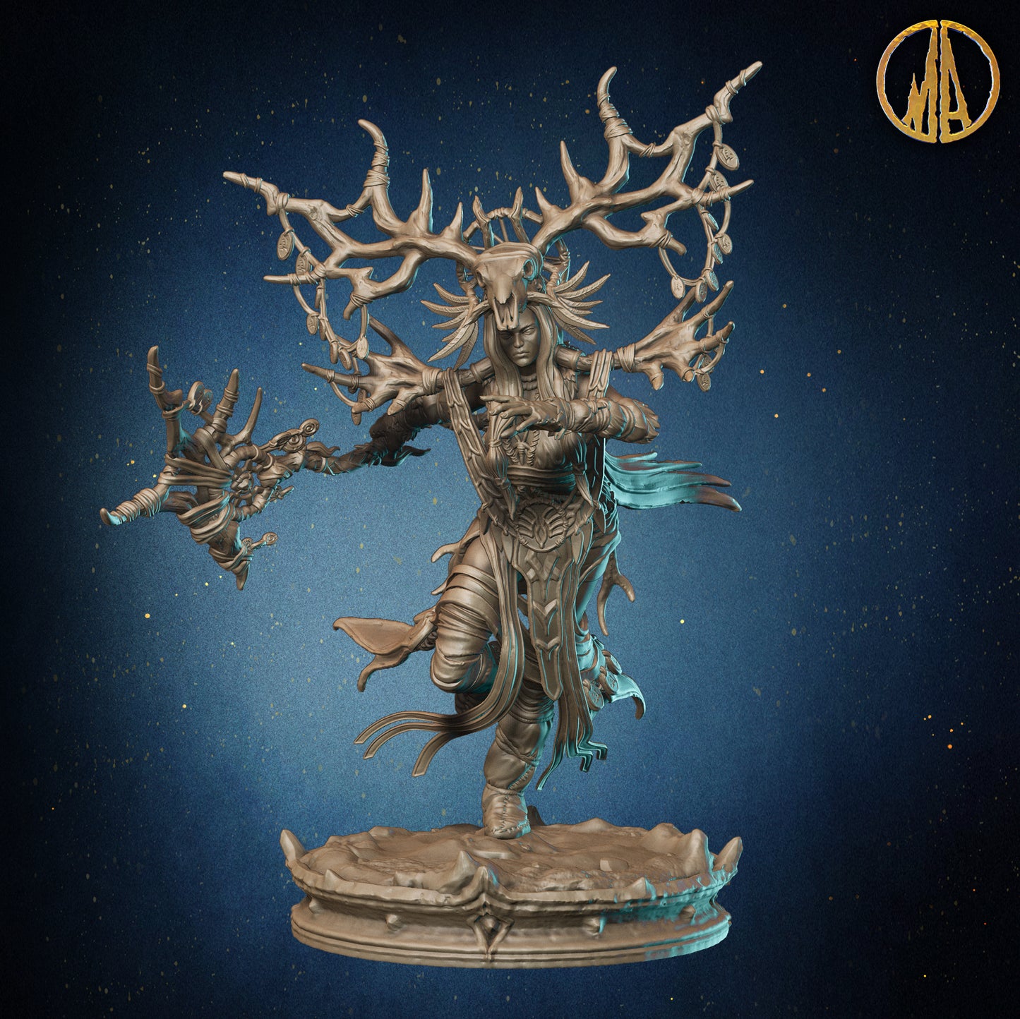 Monolith Arts - Whispering Forest - Druid Female #3 - DnD/TTRPG Figure/Miniature
