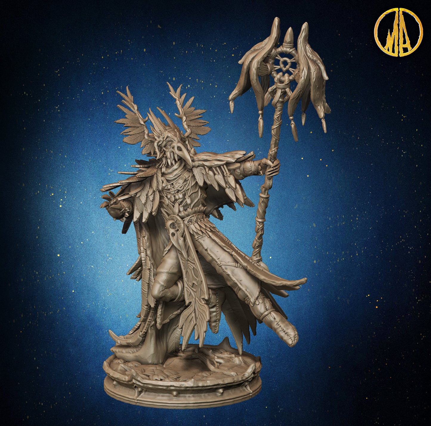 Monolith Arts - Whispering Forest - Druid Male #2 - DnD/TTRPG Figure/Miniature