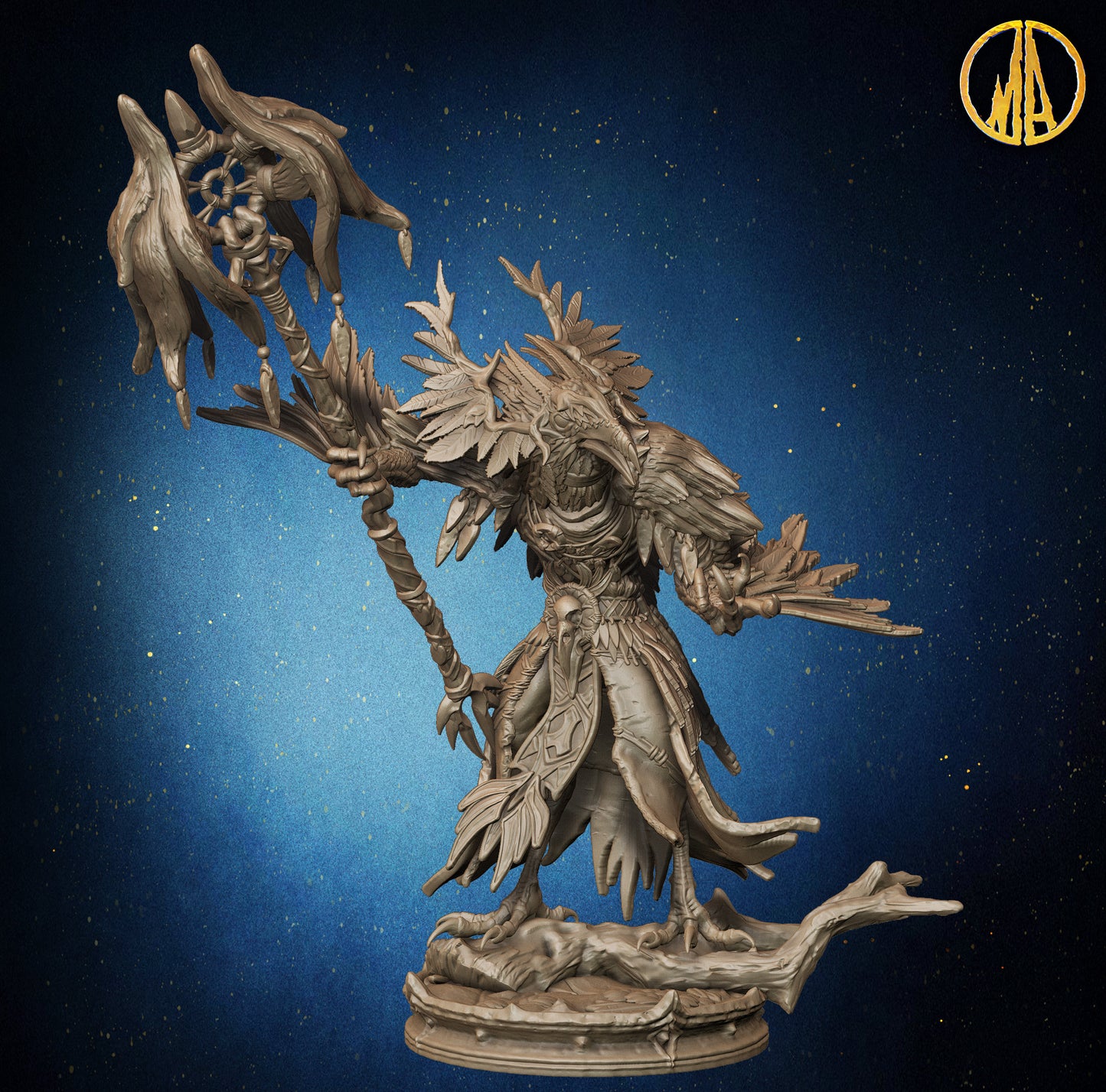 Monolith Arts - Whispering Forest - Druid Raven #1 - DnD/TTRPG Figure/Miniature