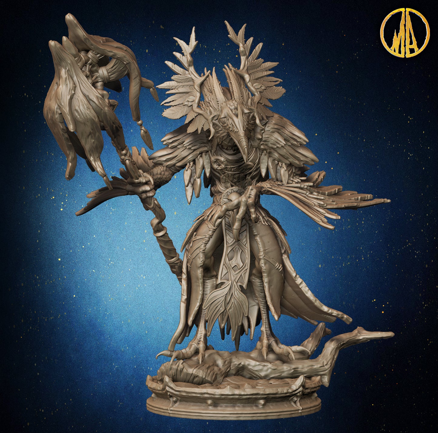 Monolith Arts - Whispering Forest - Druid Raven #3 - DnD/TTRPG Figure/Miniature