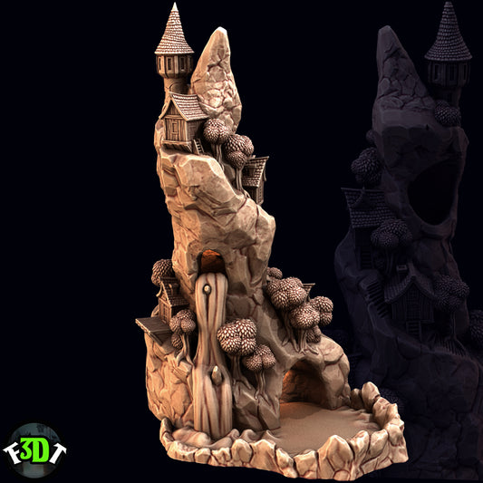 Fantasy3DTabletop - Mountain Village Dice Tower - DnD/TTRPG/Roleplaying/Wargames
