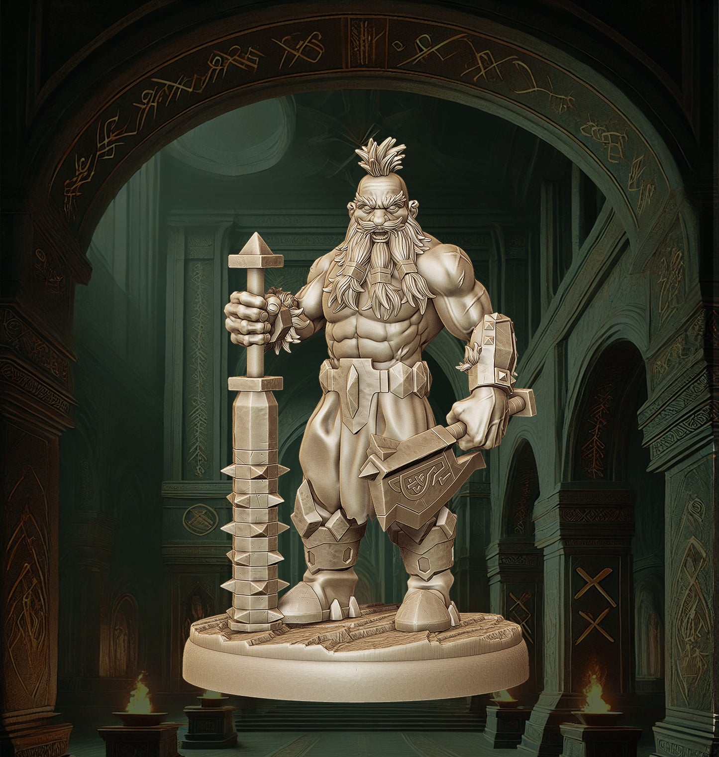 Monolith Arts - Dwarves - Berserker - DnD/TTRPG Figure/Miniature