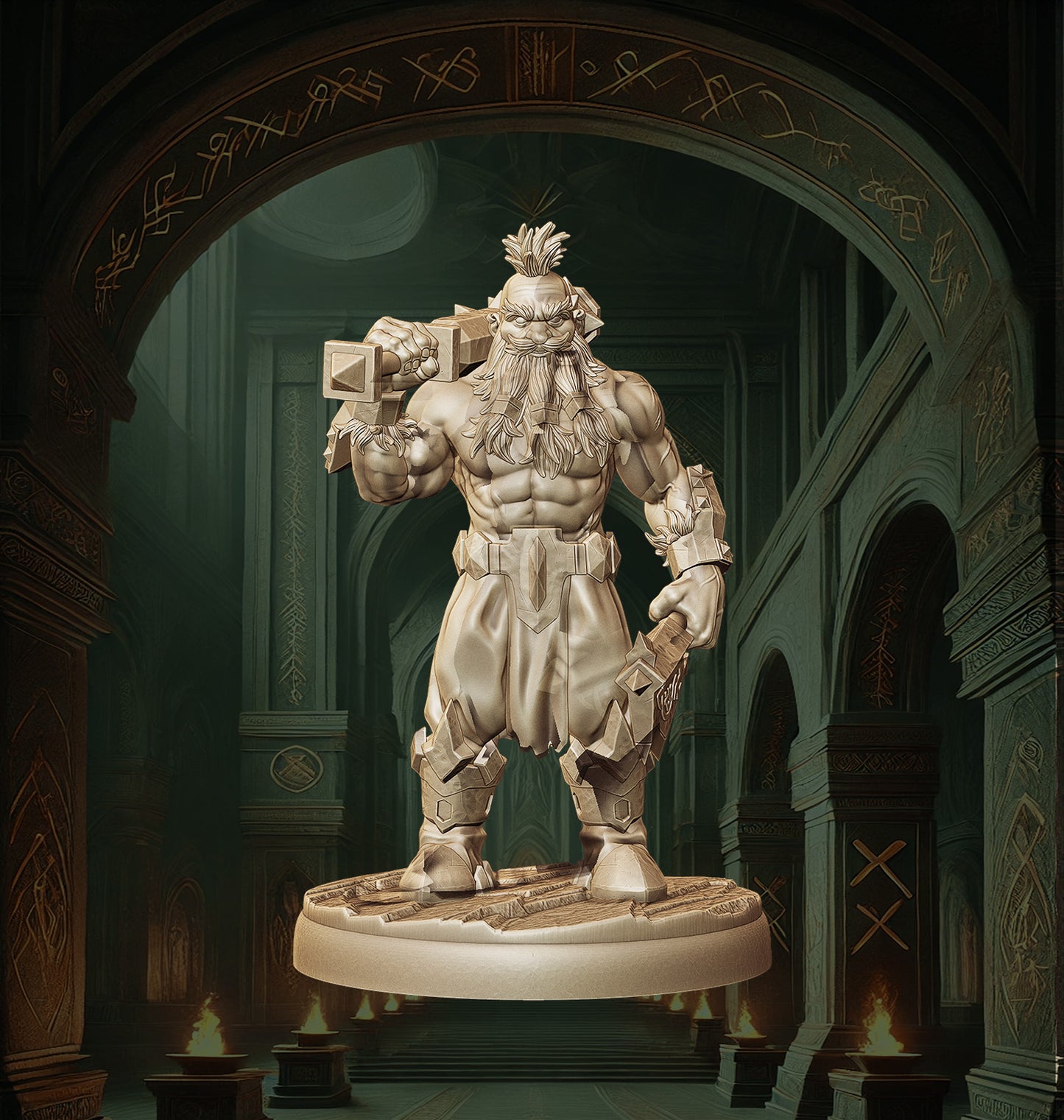 Monolith Arts - Dwarves - Berserker - DnD/TTRPG Figure/Miniature