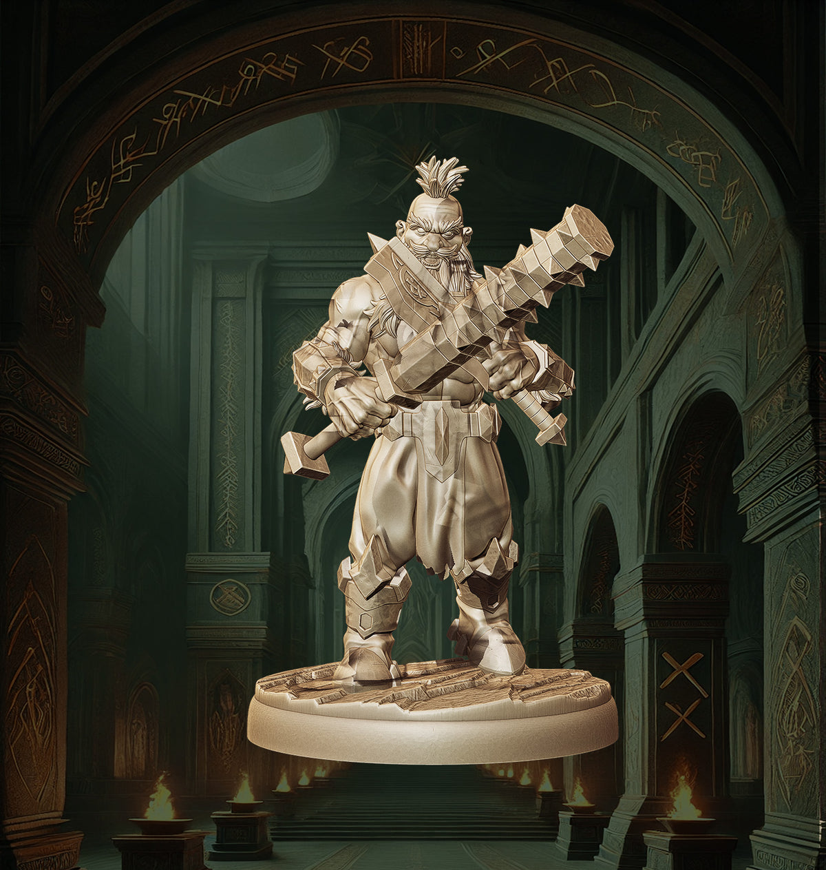 Monolith Arts - Dwarves - Berserker - DnD/TTRPG Figure/Miniature