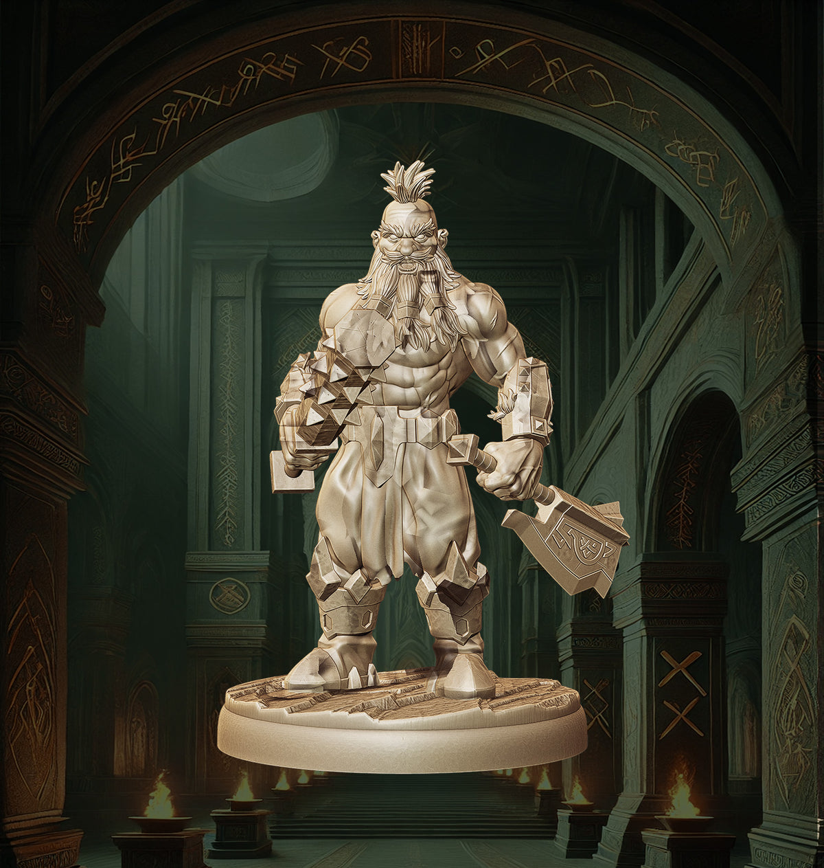Monolith Arts - Dwarves - Berserker - DnD/TTRPG Figure/Miniature