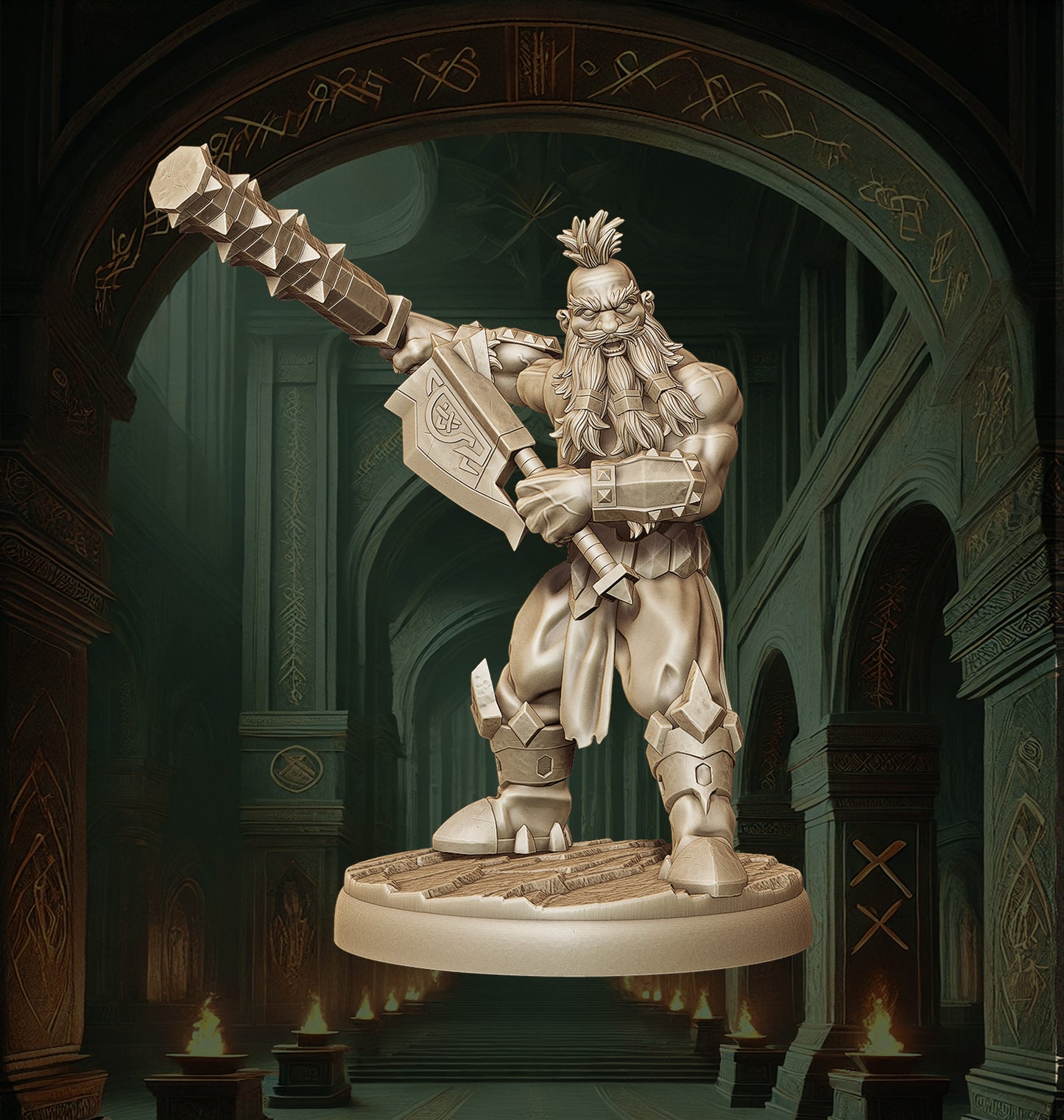 Monolith Arts - Dwarves - Berserker - DnD/TTRPG Figure/Miniature